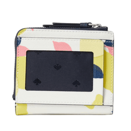 Kate Spade Cameron Lemon Zest Wallet WLRU6145 – White Saffiano Leather, Zip Slim