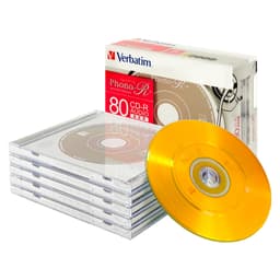 Verbatim CD-R AUDIO 80min Phone-R 5 Colors 5pk Jewel Case 66651