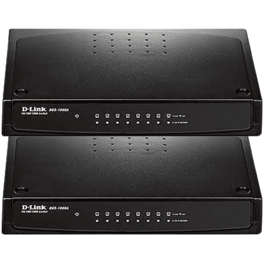 D-Link DGS-1008A 8-Port Gigabit Desktop Switch in Plastic Casing | Black