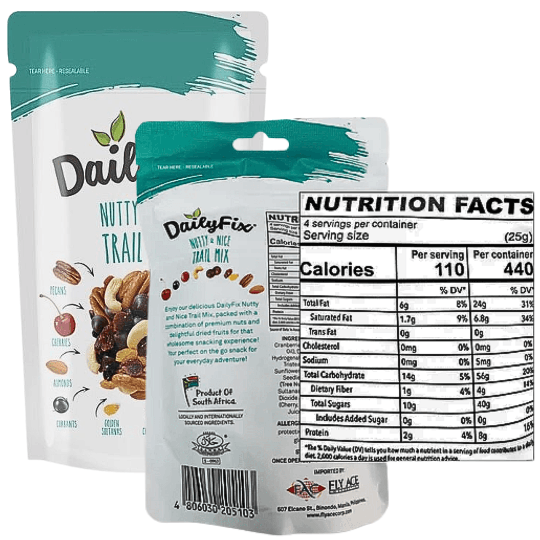 DailyFix Nutty & Nice Trail Mix | Premium Nuts, Dried Fruits & Chocolate Drops | 100g