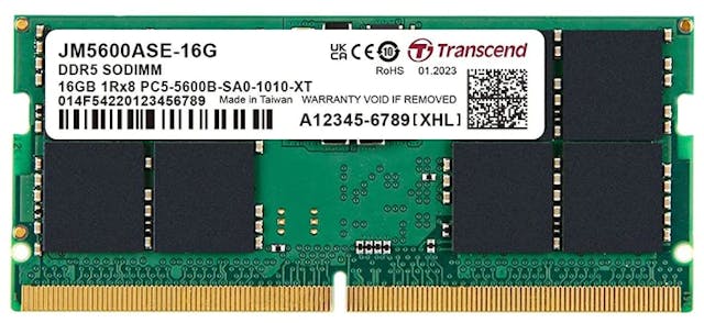 Transcend 16GB DDR5-5600 SO-DIMM (JM5600ASE-16G)