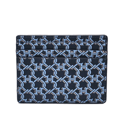 Kate Spade Small Slim Card Holder – Blue Leather, Lightweight, 4 Slots, Ideal for Corporate Gifting