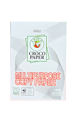 CROCO Multipurpose Copy Paper Sub.20 70gsm, Long (500 sheets/ream, 5 reams/box)