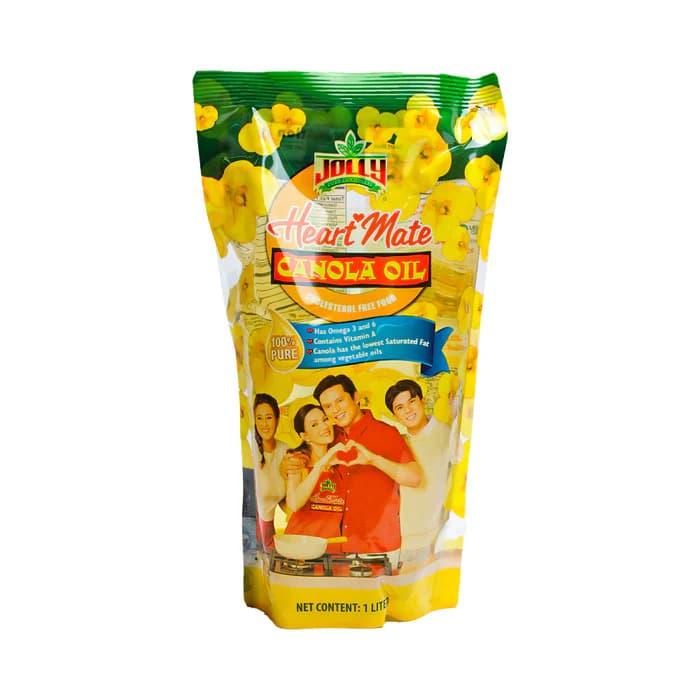 Jolly Heart Mate Canola Oil 1L SUP Cholesterol-Free Heart-Healthy Cooking Oil Pouch