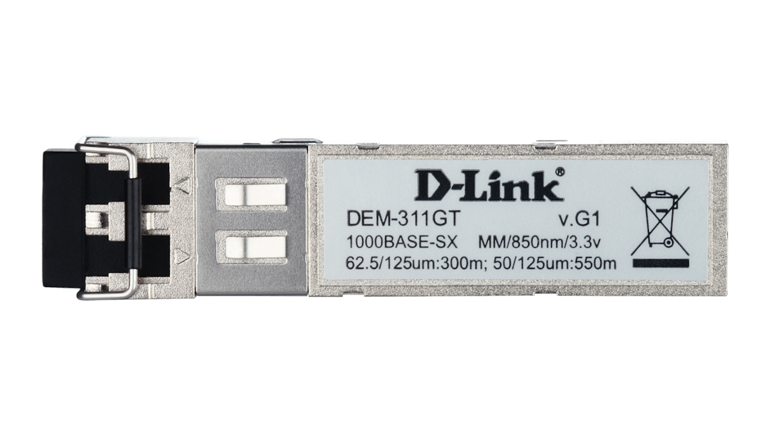 D-Link 1000Base-SX Duplex LC SFP Multi-mode  Fibre Transceiver Up to 550m (DEM-311GT)