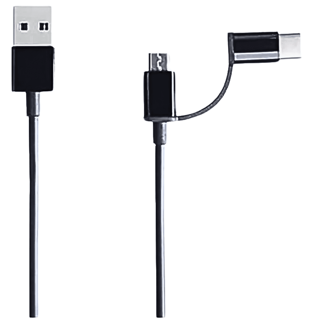 Xiaomi SJX02ZM 2-in-1 Micro USB Type C Cable 18W Fast Charging | Black