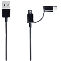 Xiaomi SJX02ZM 2-in-1 Micro USB Type C Cable 18W Fast Charging | Black