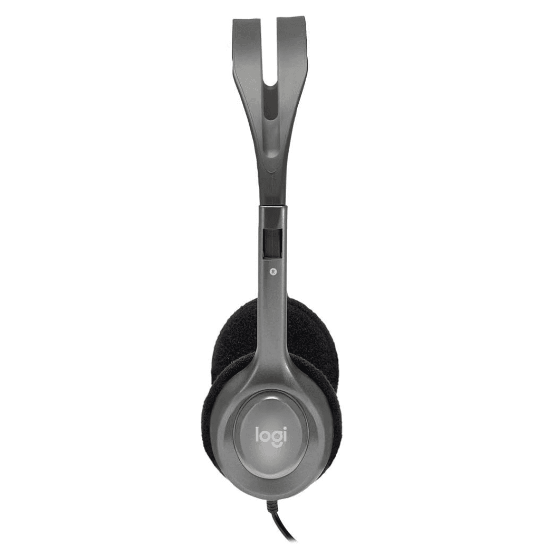 Logitech H110 Stereo Headset – Dual 3.5mm Jacks, Noise-Reducing Mic
