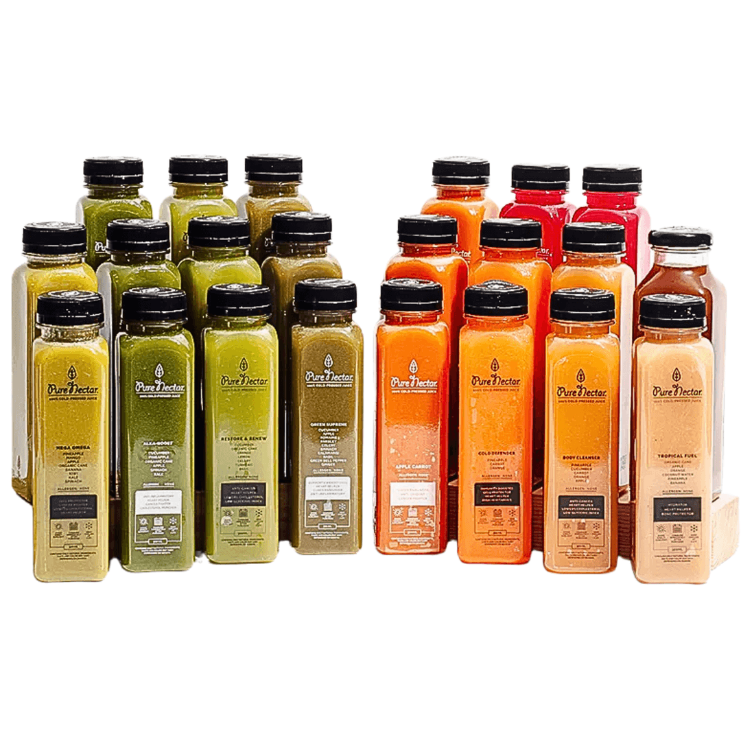 Pure Nectar Cold-Pressed Juice Cleanse Set | 1-3 Day Detox Plan | Complete Body Reset Program