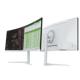 Nvision 34" WQHD 165Hz Curved Monitor | Ultra-Wide Display | Frameless Design | White