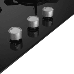 Beko HIEW73242SOB 75 cm Gas Built-in Hob | 2 Wok + 1 Middle Burner | Safety Cut-Off