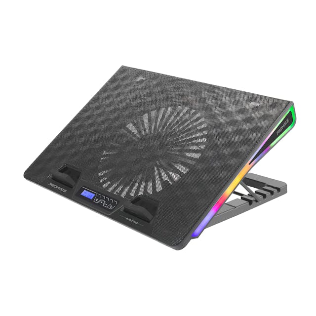 Vertux Arctic Portable Height Adjustable RGB LED Light Gaming Cooling Pad