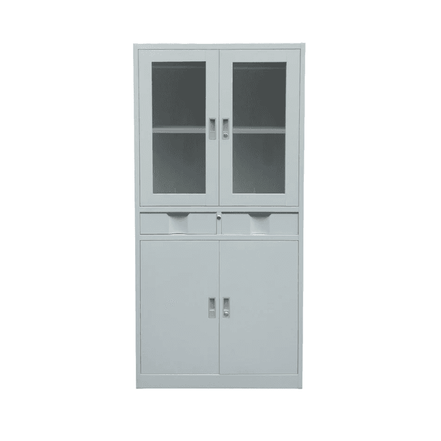 Cubix - Cubix MTC-46 Steel Storage Cabinet – 2 Drawers, Glass Sliding ...
